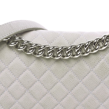 Chanel Iridescent Caviar Quilted Medium Boy Flap Grey 8 of 18