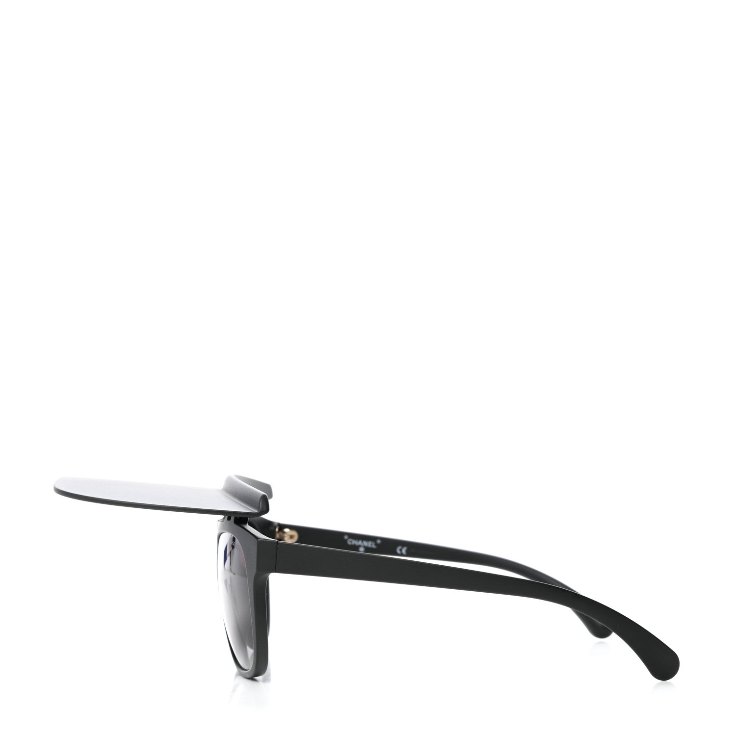 Chanel Acetate Visor Sunglasses 71046 Matte Black 2 of 9