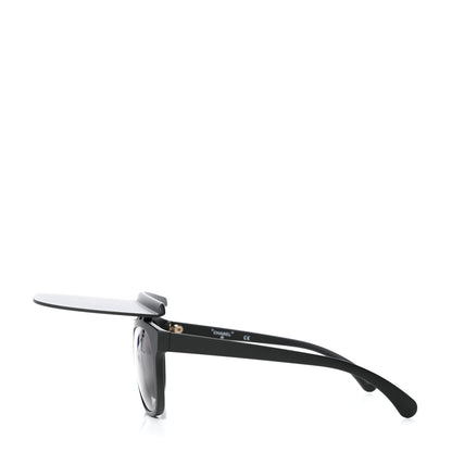 Chanel Acetate Visor Sunglasses 71046 Matte Black 2 of 9