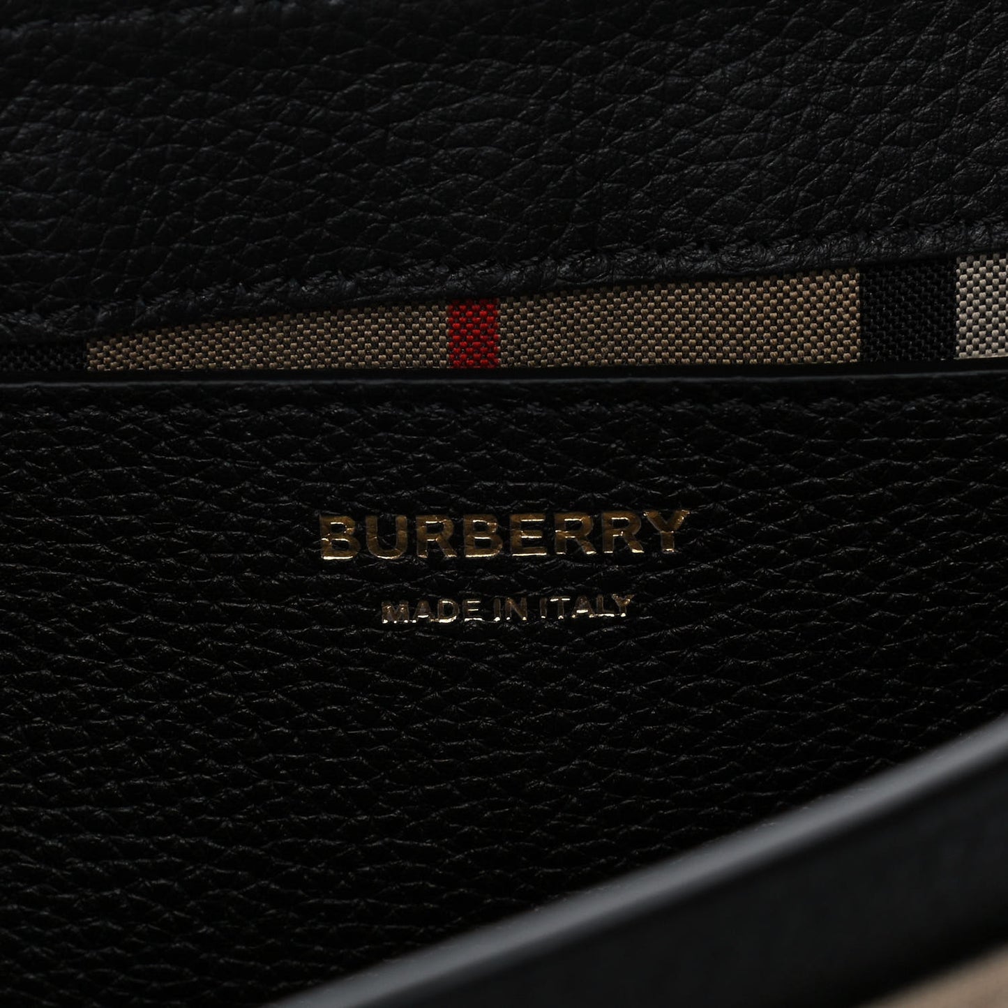 Grainy Calfskin Vintage Check Note Crossbody Bag Black