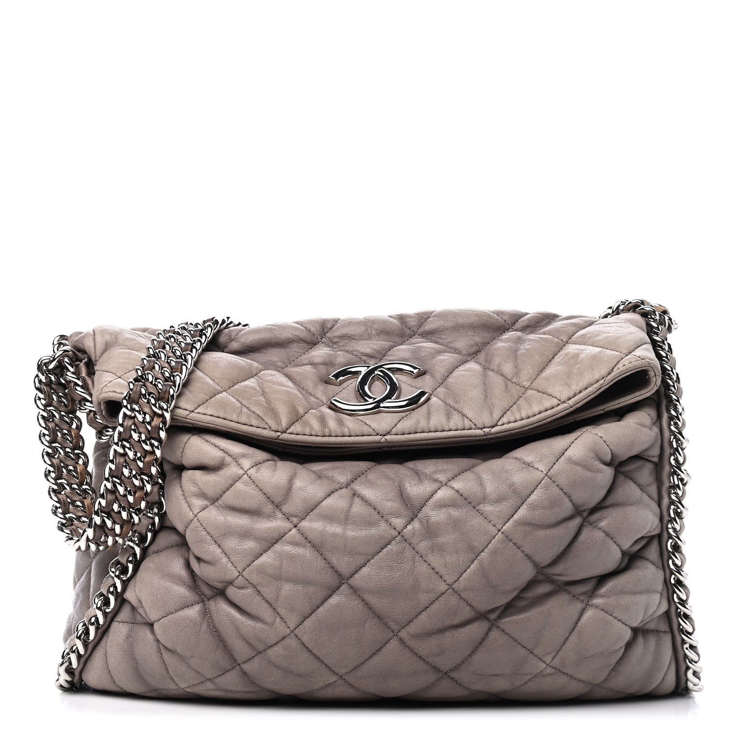 Chanel Washed Lambskin Chain Around Hobo Taupe 1 of 5