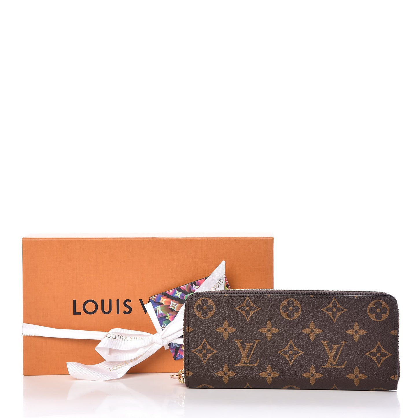Monogram Clemence Wallet Rose Ballerine