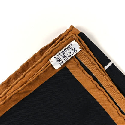 Hermes Silk Au Gre du Vent Scarf 90 Black 2 of 4