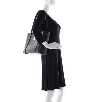 MCM Calfskin Studded Tote Black 3 of 14