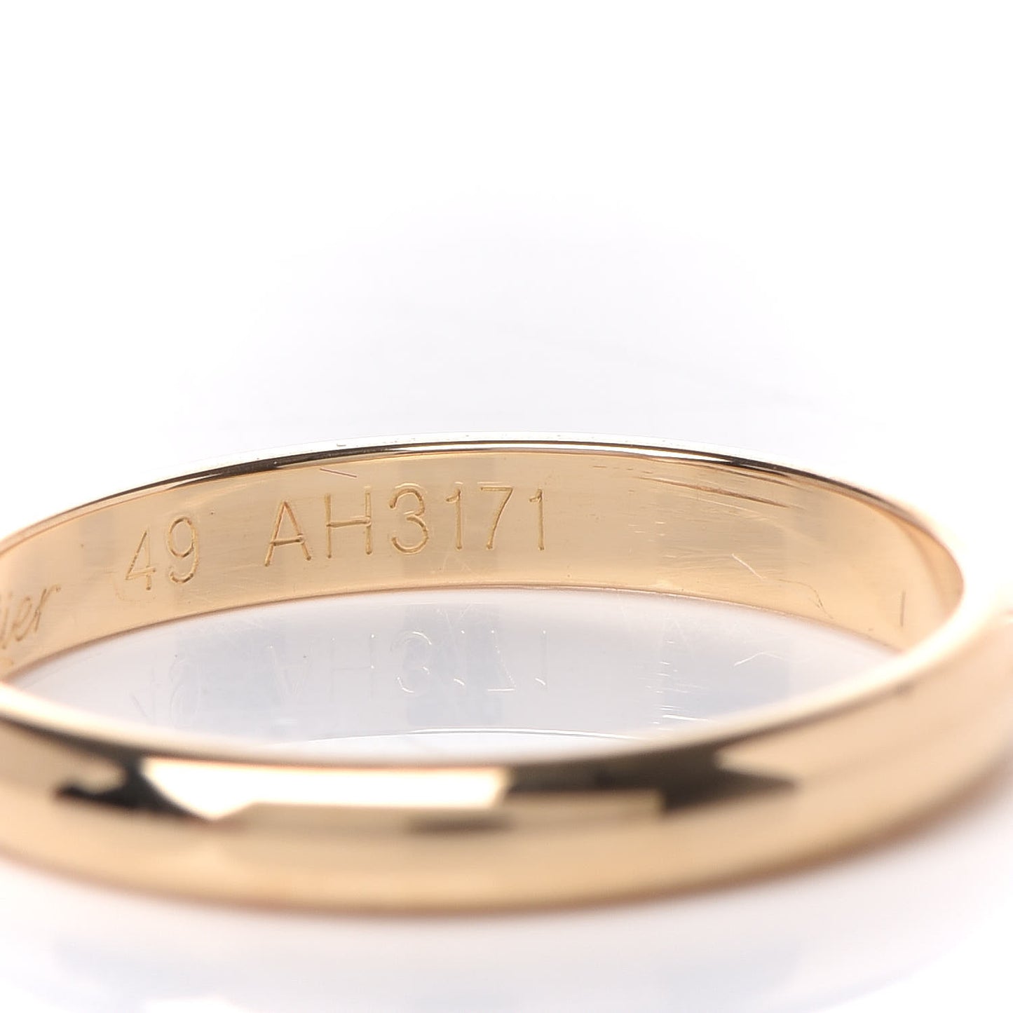 18K Yellow Gold 2.5mm 1895 Wedding Band Ring 49 4.75