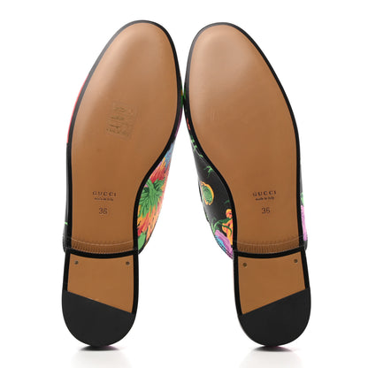 Gucci X KEN SCOTT Canvas Infinity Jenni Women's Princetown Slippers 36 Black Pink 5 of 9