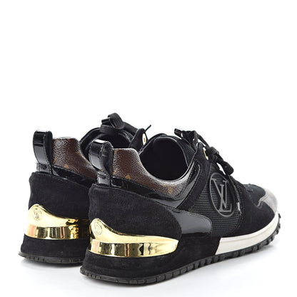 Louis Vuitton Suede Monogram Run Away Sneakers 36 Black 4 of 8