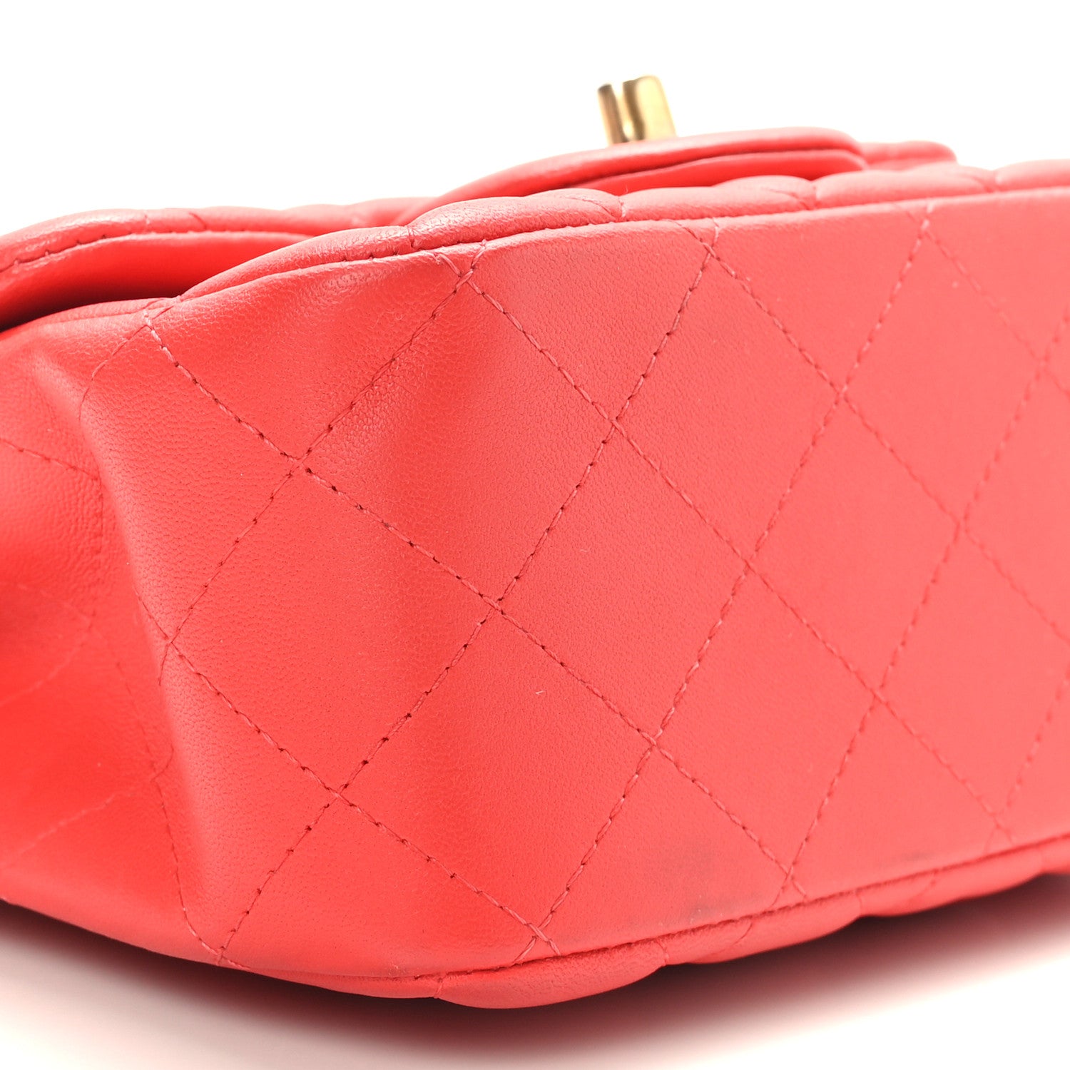 Chanel Lambskin Quilted Mini Square Flap Red 8 of 9