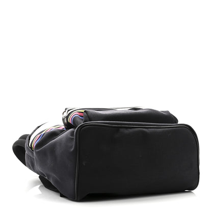 Saint Laurent Nylon Twill Dinosaur Print City Backpack Black Multicolor 4 of 9