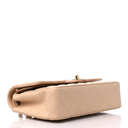Chanel Caviar Quilted Medium Double Flap Beige 3 of 11