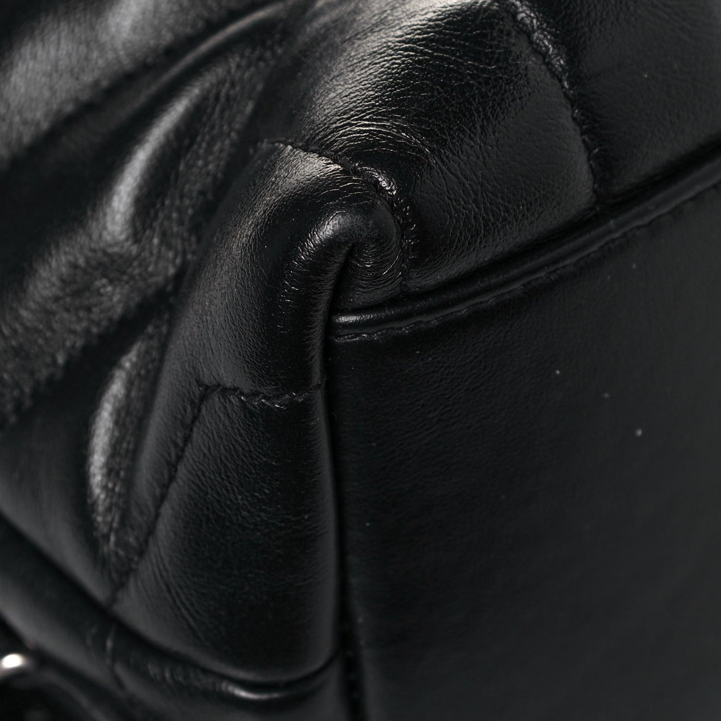 Calfskin Y Quilted Monogram Small Loulou Backpack Black