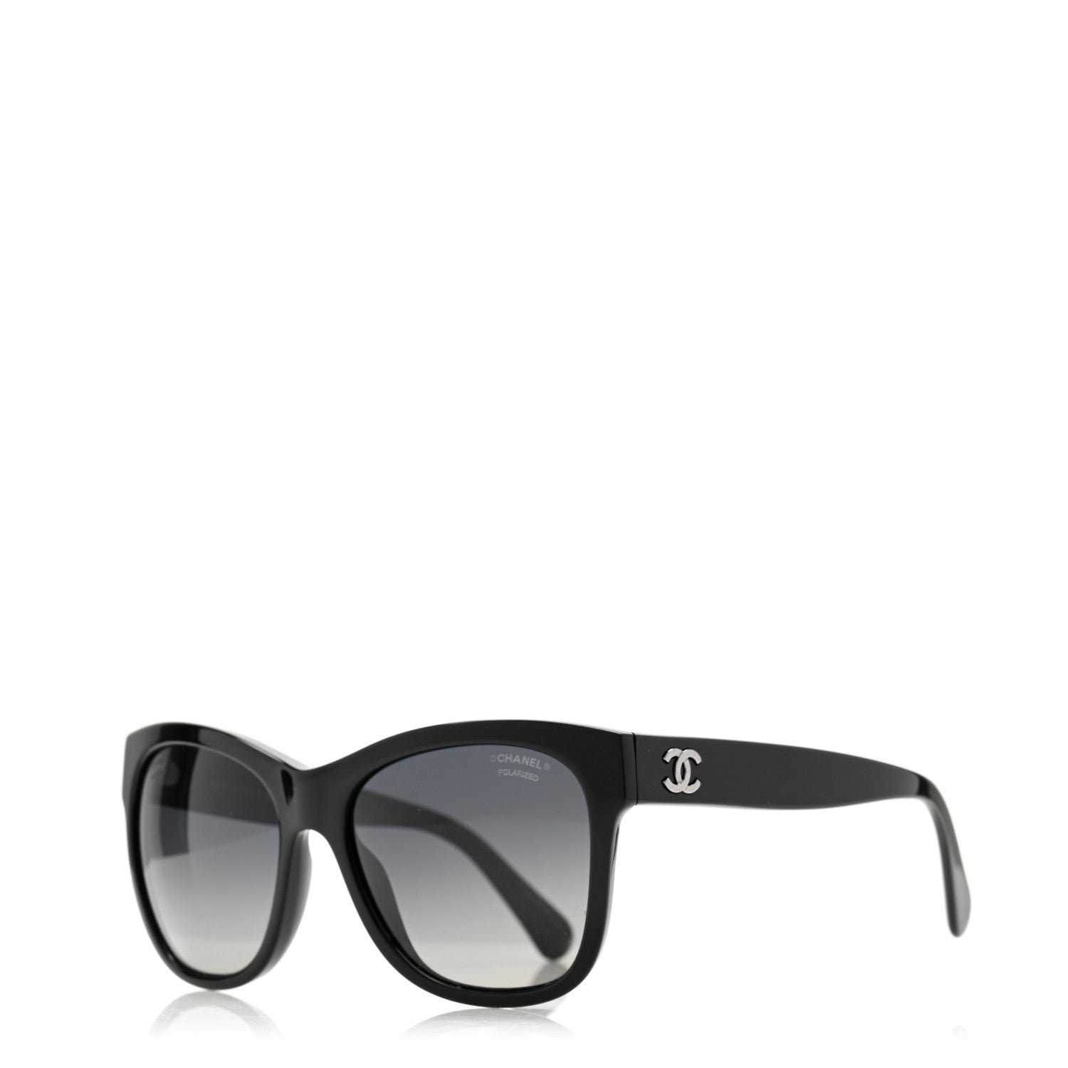 Chanel Acetate Polarized Square CC Sunglasses 5380 Black 1 of 8