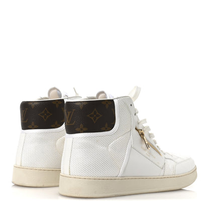 Louis Vuitton Monogram Calfskin Rivoli High Top Sneakers 10 White 5 of 8