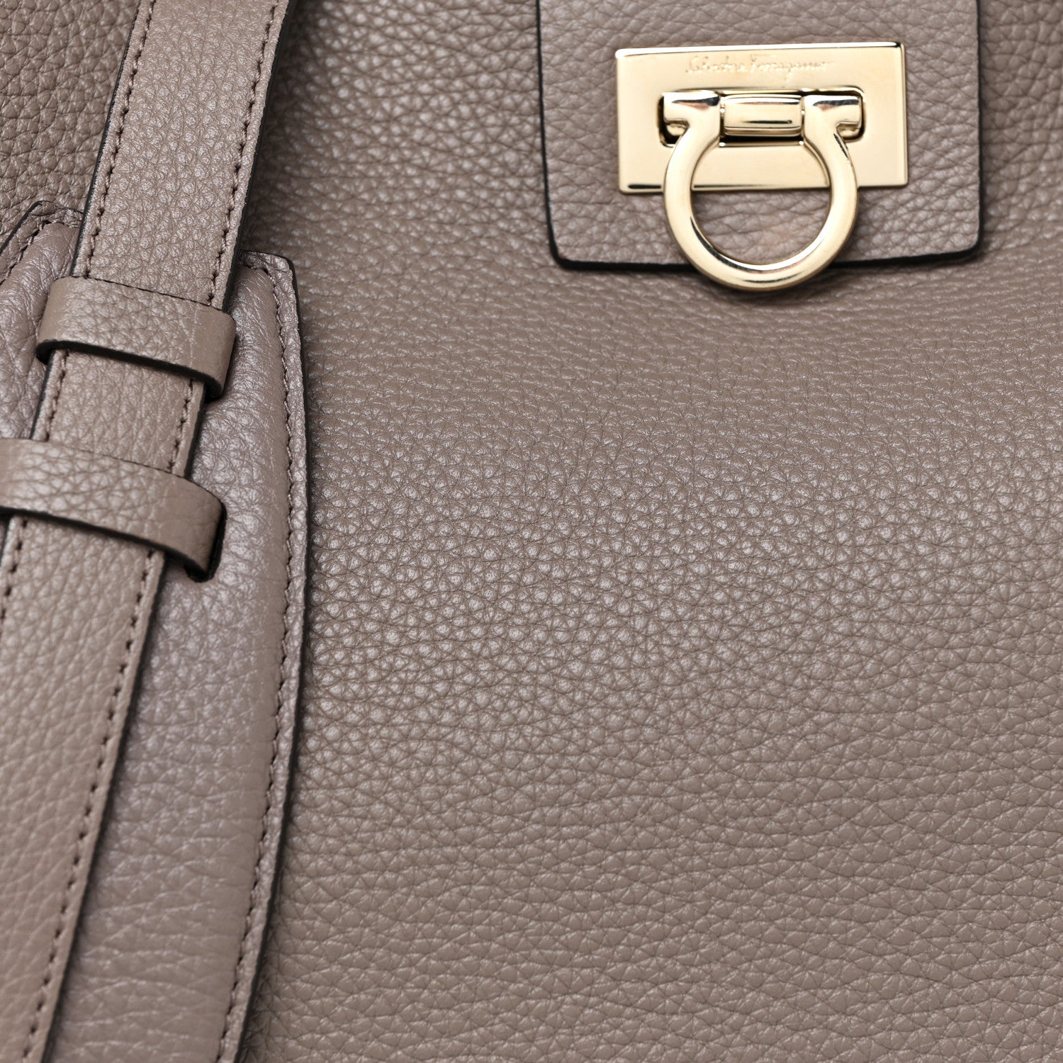 Salvatore Ferragamo Calfskin Reverse Hobo Gray 12 of 13