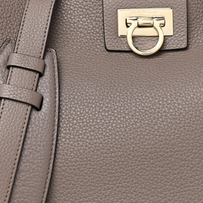 Salvatore Ferragamo Calfskin Reverse Hobo Gray 12 of 13