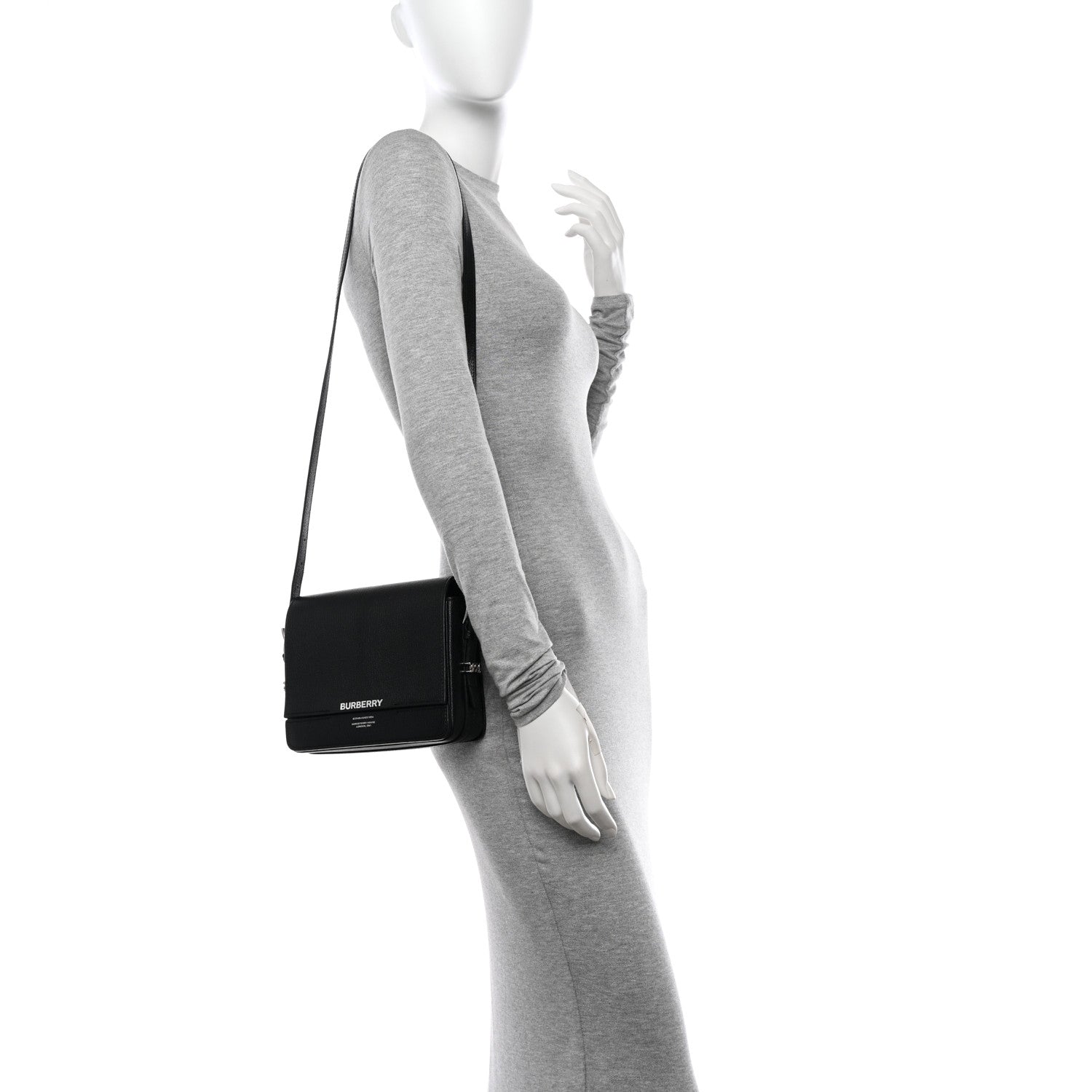 Burberry Goatskin Small Grace Bag Black 2 of 14