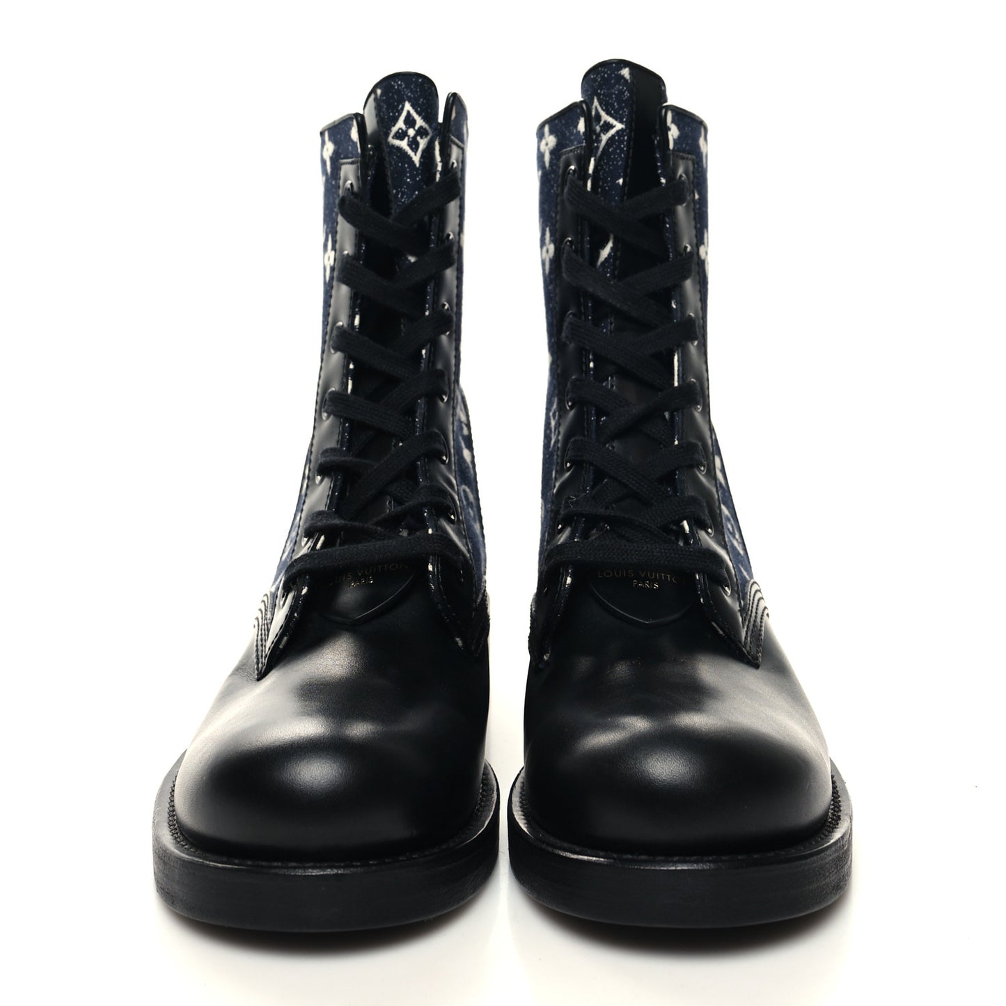 Denim Calfskin Metropolis Flat Ranger Boot 40