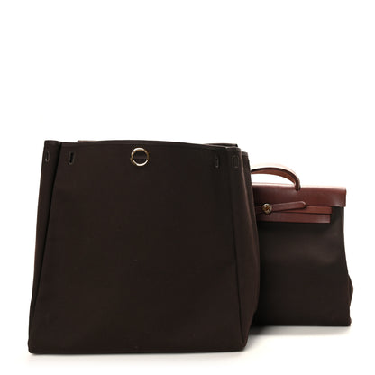 Hermes Toile Vache Calfskin Herbag 39 GM Havane 3 of 11