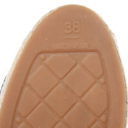 Chanel Linen CC Espadrilles 38 Blue Black 6 of 11