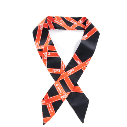 Hermes Silk Bolduc Twilly Black and Orange 1 of 5
