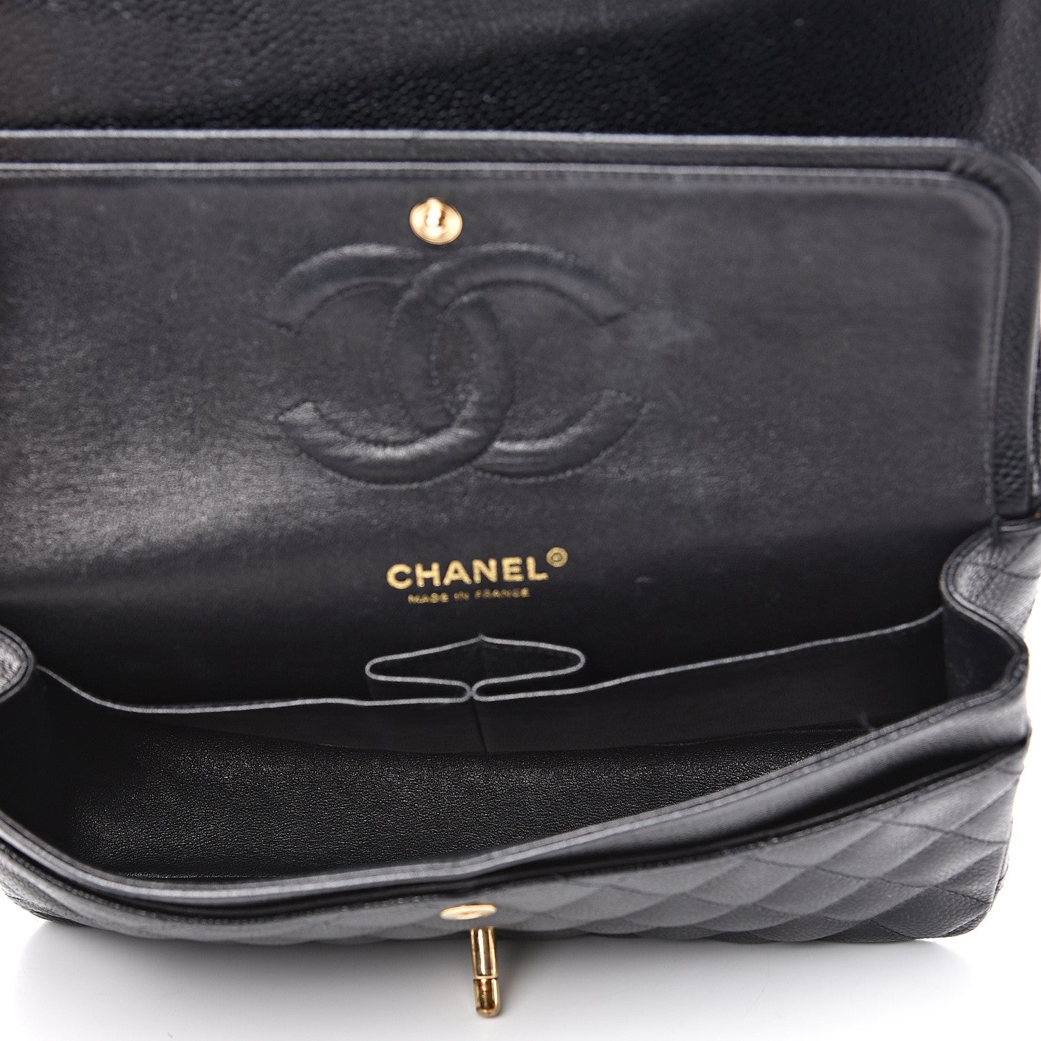Chanel Caviar Quilted Medium Double Flap Black 4 of 16
