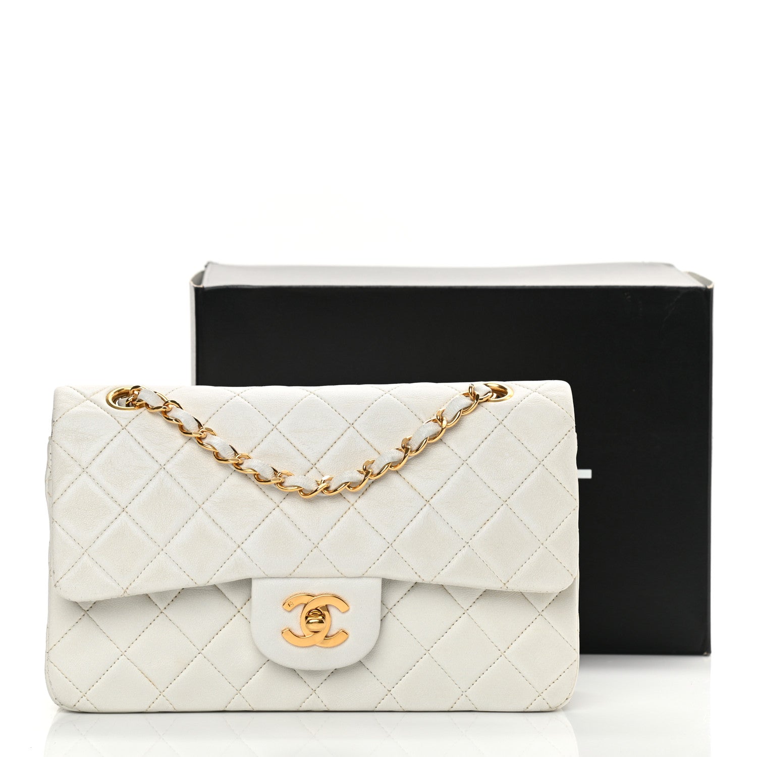 Chanel Lambskin Quilted Small Double Flap White 25 of 25