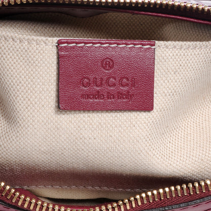 Gucci Guccissima Small Mayfair Bow Detail Shoulder Bag Cherry 6 of 8