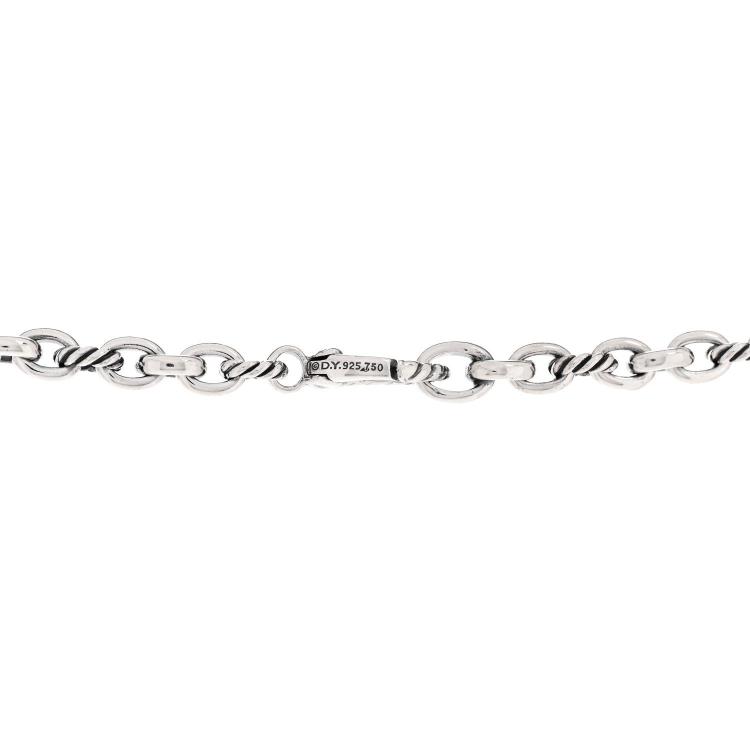 David Yurman Sterling Silver 18K Yellow Gold Metro Station Necklace 4 of 4