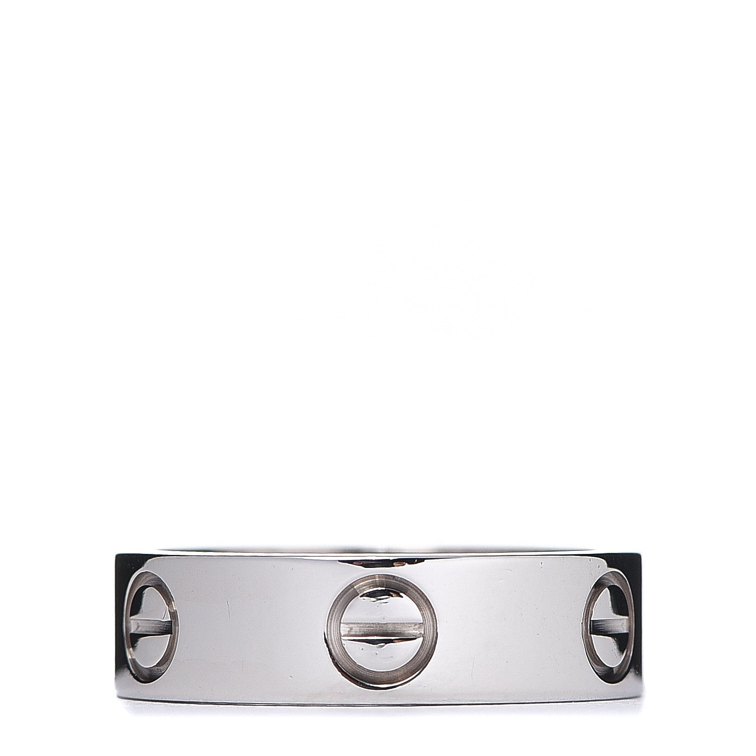 Cartier 18K White Gold 5.5mm LOVE Ring 52 6 1 of 4
