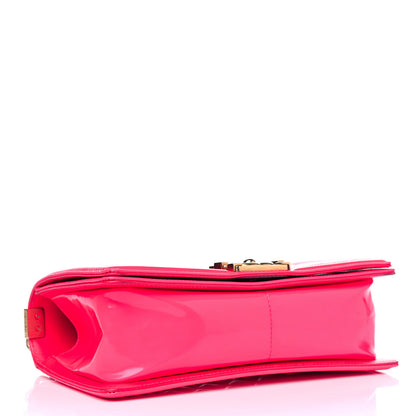 Chanel Patent Quilted Medium Boy Flap Pink 3 of 12
