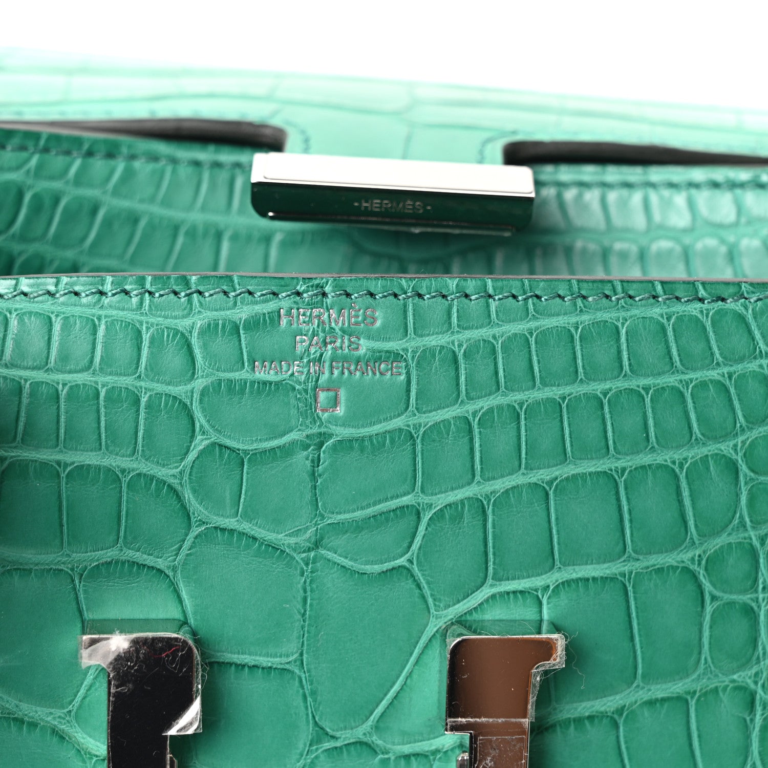 Hermes Matte Alligator Constance Long Wallet To Go Vert Jade 6 of 10