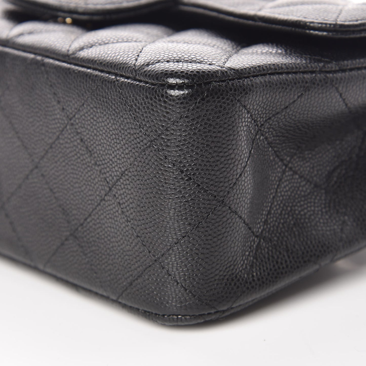 Caviar Quilted Mini Rectangular Flap Black