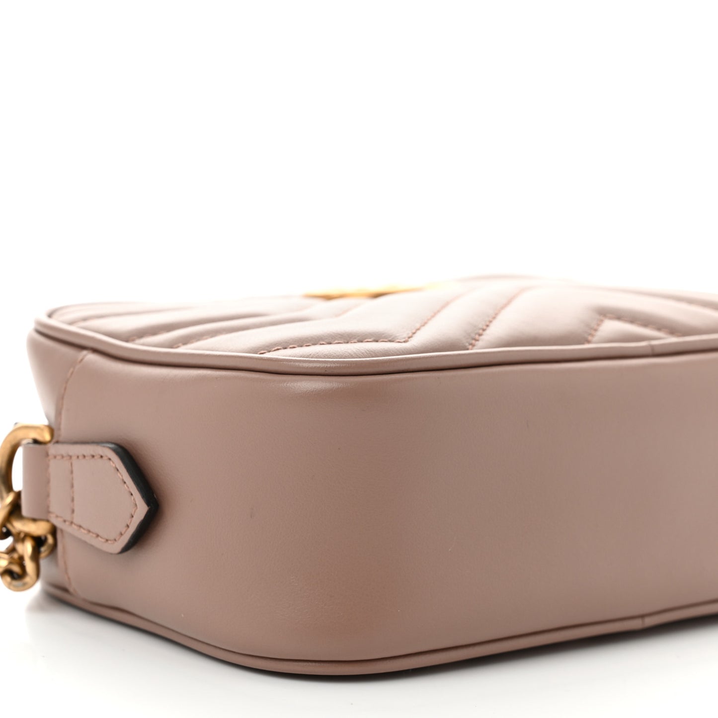 Calfskin Matelasse Mini GG Marmont Chain Shoulder Bag Porcelain Rose