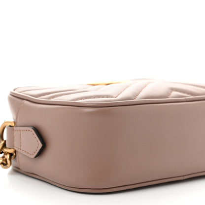 Gucci Calfskin Matelasse Mini GG Marmont Chain Shoulder Bag Porcelain Rose 9 of 10
