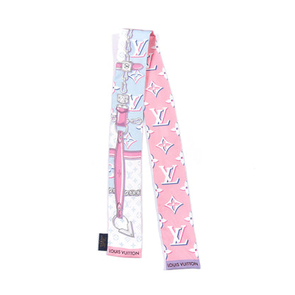 Louis Vuitton Silk Monogram Escale Perfect Match Bandeau Bleu Rose 5 of 5