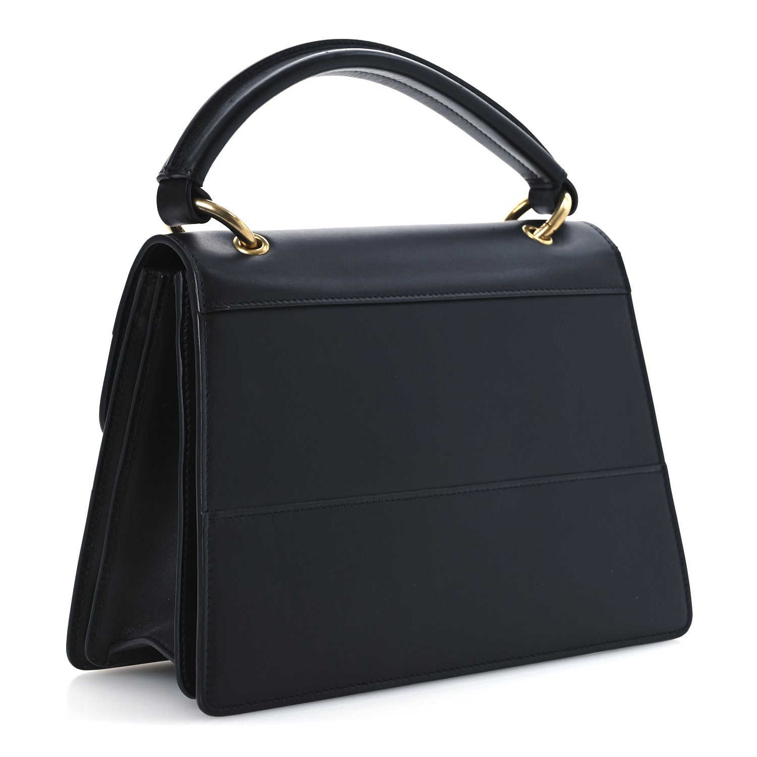 Gucci Calfskin Sylvie Web Small Queen Margaret Top Handle Bag Black 3 of 12