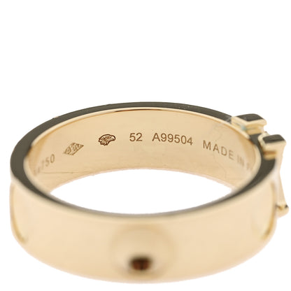 Louis Vuitton 18K Yellow Gold Empreinte LV Ring 52 6 6 of 6