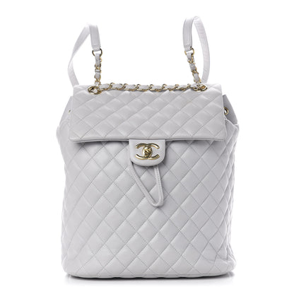 Chanel Calfskin Quilted Large Urban Spirit Backpack Grey 1 of 9