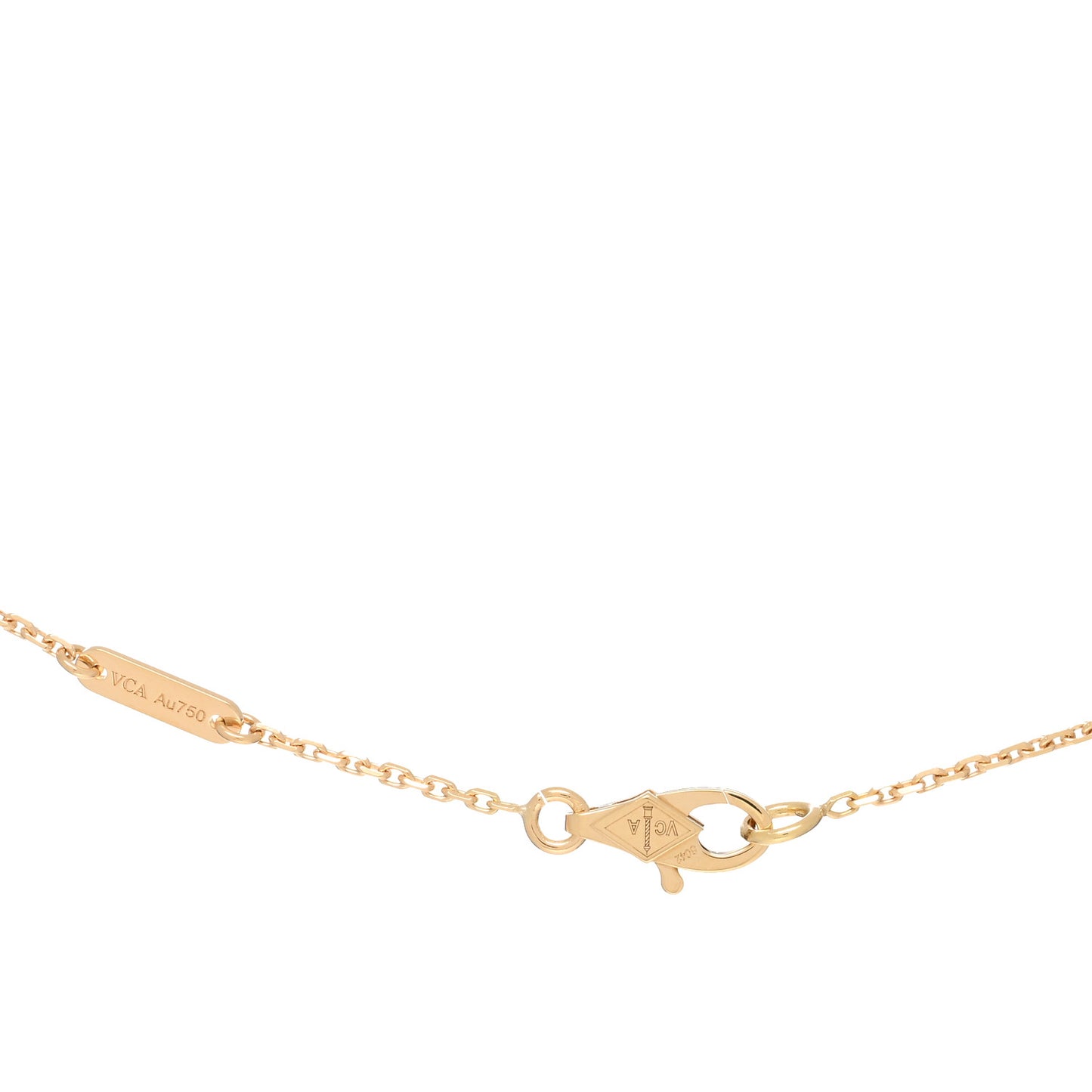 18K Yellow Gold Mother of Pearl Sweet Alhambra Butterfly Pendant Necklace