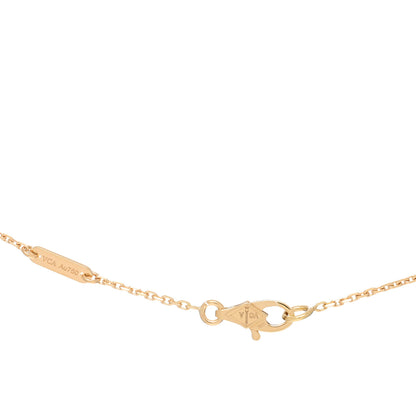 Van Cleef & Arpels 18K Yellow Gold Mother of Pearl Sweet Alhambra Butterfly Pendant Necklace 3 of 4
