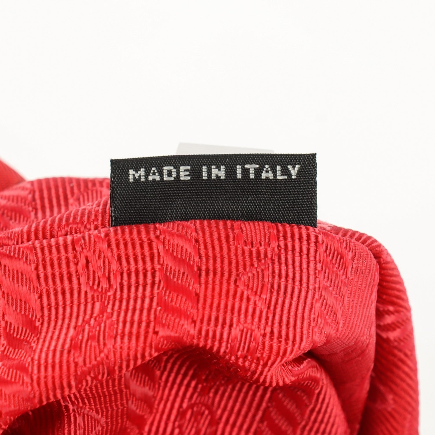 Prada Saffiano Tessuto Nylon Mini Bucket Crossbody Bag Rosso 10 of 11