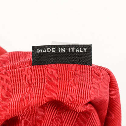 Prada Saffiano Tessuto Nylon Mini Bucket Crossbody Bag Rosso 10 of 11