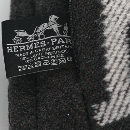 Hermes Wool Cashmere Avalon Pillow PM Ecru Gris Fonce 3 of 3