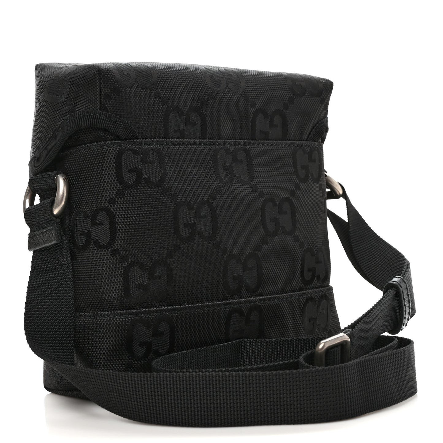Econyl Nylon Monogram Off The Grid Messenger Bag Black
