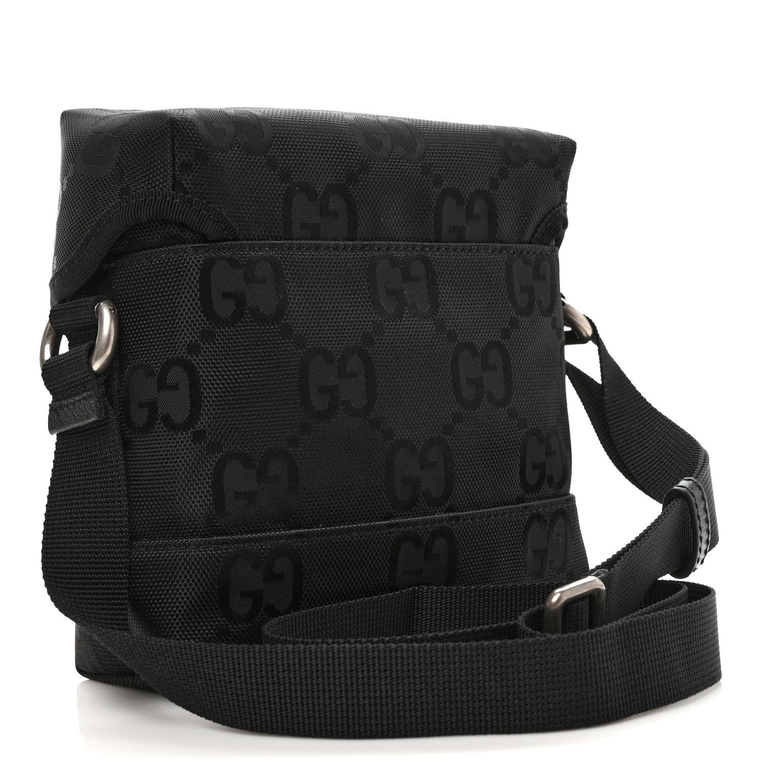 Gucci Econyl Nylon Monogram Off The Grid Messenger Bag Black 3 of 9