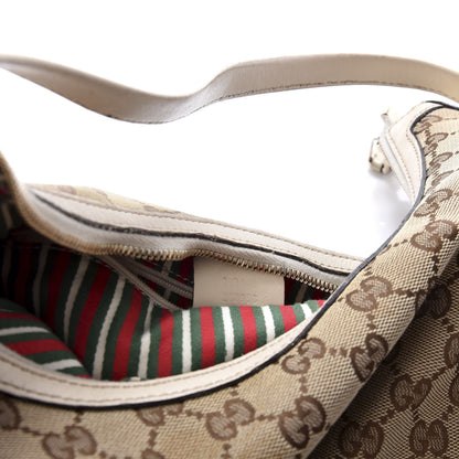 Gucci Monogram Medium New Britt Hobo Off White 14 of 16