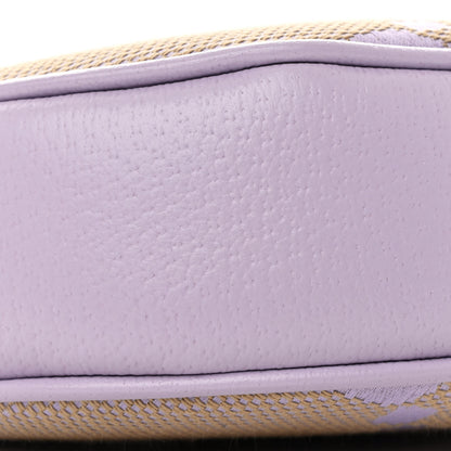 Gucci Monogram Jumbo GG Textured Dollar Calfskin Mini Ophidia Half Moon Hobo Beige Lapis 9 of 10