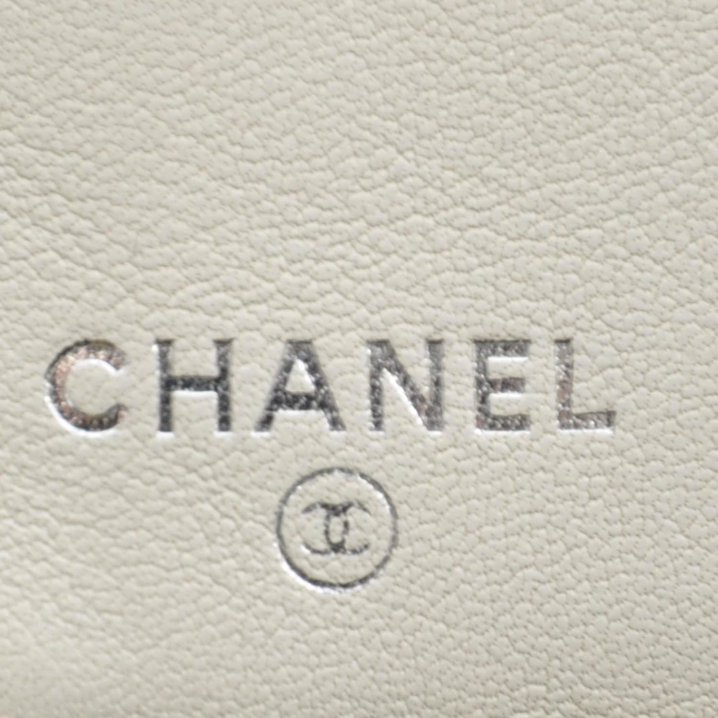 Calfskin Diamond Stitched Yen Wallet Beige