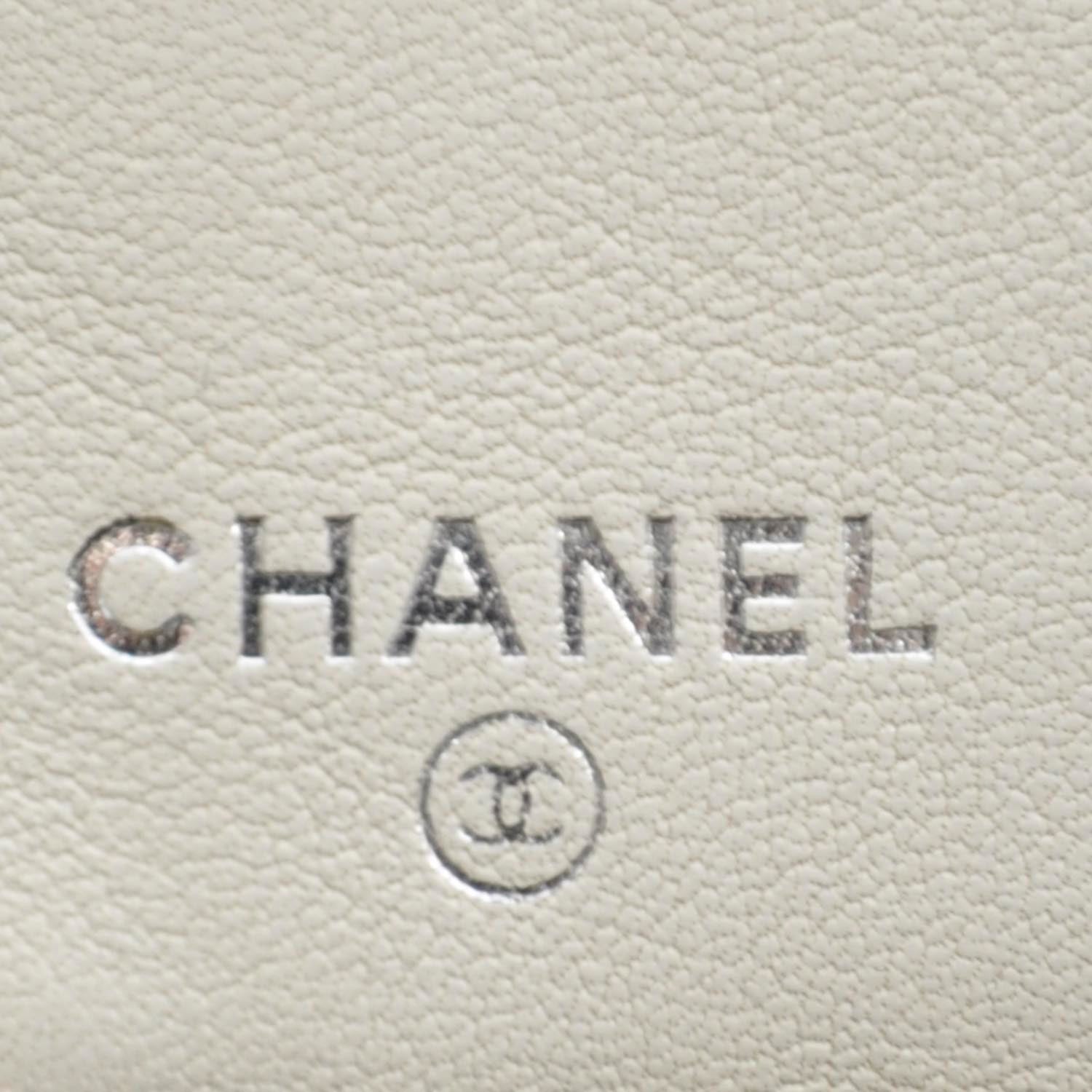 Chanel Calfskin Diamond Stitched Yen Wallet Beige 6 of 9