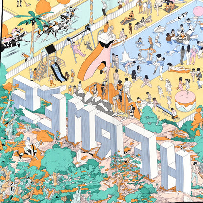 Hermes Silk On The Beach Scarf 90 Creme Menthol Ebene 2 of 12